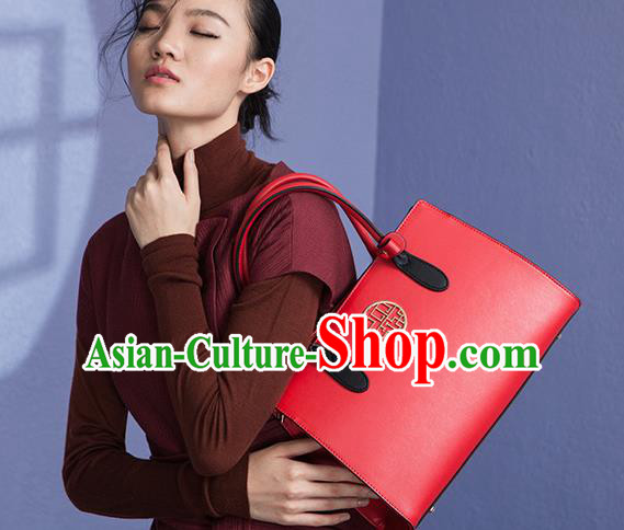 Traditional Handmade Asian Chinese Element Red Clutch Bags National Bride Wedding Handbag for Women