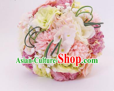 Top Grade Classical Wedding Silk Flowers Bride Emulational Wrist Flowers Bridesmaid Bracelet Flowers