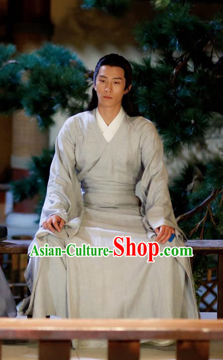 Traditional Ancient Chinese Southern and Northern Dynasties Scholar Clothing, Chinese North Yan Dynasty Commoner Hanfu Swordsman Costume