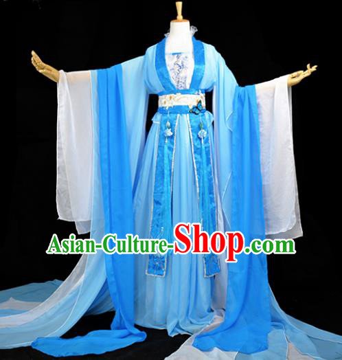 Chinese Ancient Cosplay Tang Dynasty Imperial Princess Costumes, Chinese Traditional Hanfu Dress Clothing Chinese Palace Lady Dance Costume for Women