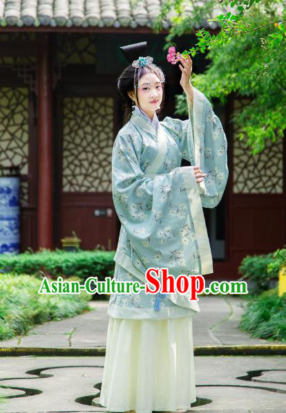 Traditional Chinese Han Dynasty Imperial Consort Hanfu Costume Curve Bottom, China Ancient Dress Palace Princess Peri Printing Clothing for Women
