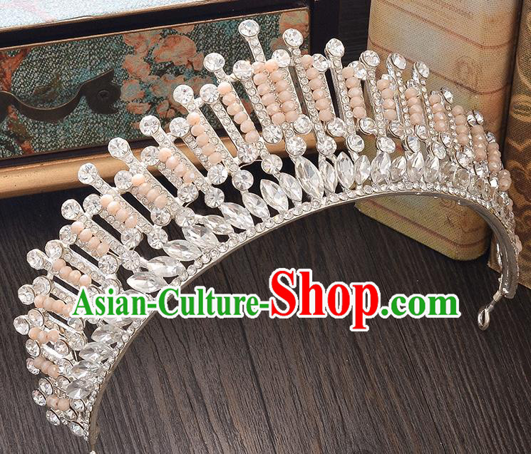 Top Grade Handmade Hair Accessories Baroque Style Wedding Princess Full Dress Crystal Beads Royal Crown, Bride Toast Hair Kether Jewellery Imperial Crown for Women