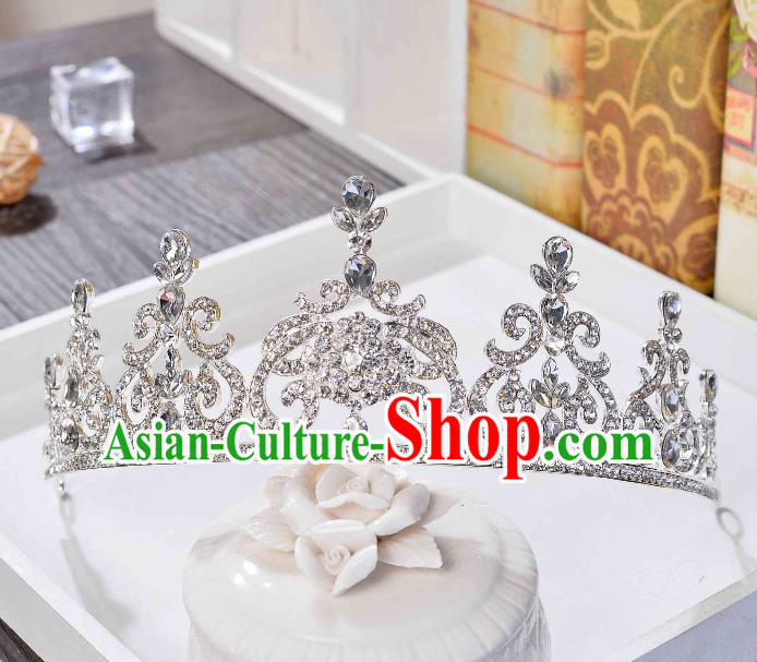 Top Grade Handmade Hair Accessories Baroque Luxury Crystal Royal Crown, Bride Wedding Hair Kether Jewellery Princess Imperial Crown for Women