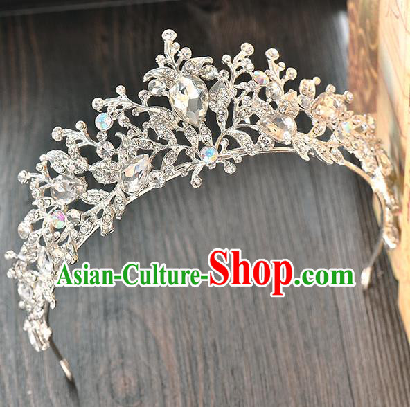 Top Grade Handmade Hair Accessories Baroque Luxury Royal Crown, Bride Wedding Hair Kether Jewellery Princess Crystal Imperial Crown for Women