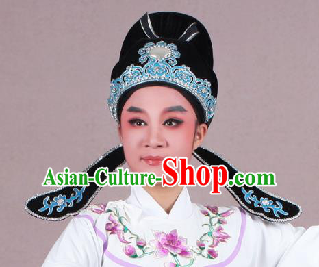 Traditional China Beijing Opera Young Men Hair Accessories Scholar Share-Win Headwear, Ancient Chinese Peking Opera Niche Hat
