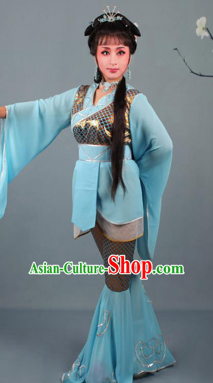 Top Grade Professional Beijing Opera Jordan-Sitting Ancient Costume Green Snake Clothing, Traditional Chinese Peking Opera Hua Tan Princess Embroidery Dress