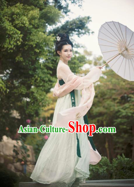 Traditional Ancient Chinese Imperial Princess Dance Costume, Elegant Hanfu Chinese Tang Dynasty Palace Lady Dress Embroidered Clothing for Women