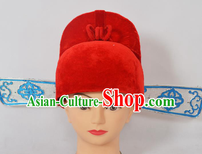 Traditional Handmade Chinese Classical Peking Opera Officer Hat, China Beijing Opera Lang Scholar Headwear