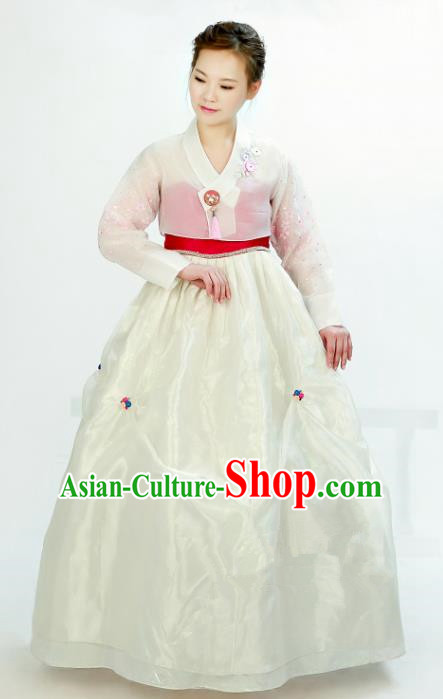 Traditional South Korean Handmade Mother Hanbok Customization Embroidery Clothing, Top Grade Korea Royal Hanbok Costume for Women
