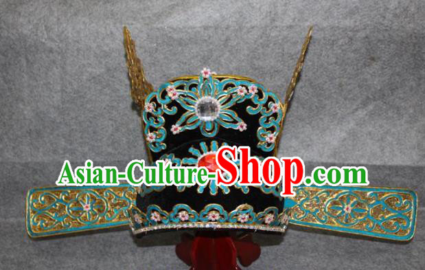 Traditional Handmade Chinese Ancient Classical Hair Accessories Peking Opera Niche Hat, China Beijing Opera Lang Scholar Headgear