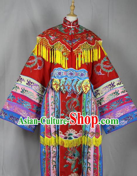 Top Grade Professional Beijing Opera Imperial Concubine Costume Hua Tan Embroidered Dress, Traditional Ancient Chinese Peking Opera Diva Embroidery Clothing