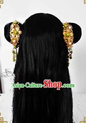 Traditional Handmade Chinese Ancient Classical Hair Accessories Hairpin, Golden Hair Sticks Hair Jewellery Hair Fascinators for Women