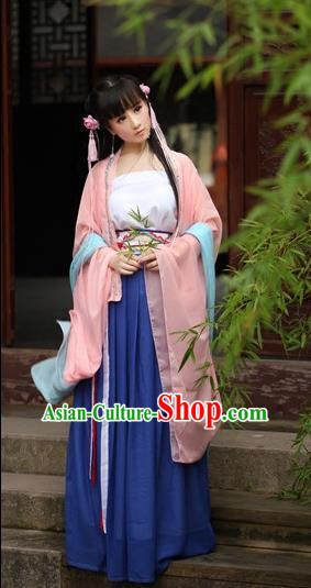 Traditional Chinese Han Dynasty Princess Costume, Elegant Hanfu Clothing Chinese Ancient Fairy Dress for Women