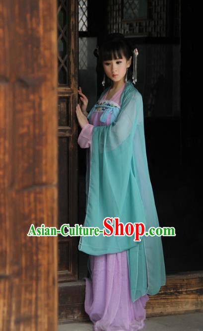 Traditional Chinese Tang Dynasty Imperial Concubine Costume Cardigan Fairy Dress, Elegant Hanfu Clothing Chinese Ancient Princess Clothing for Women