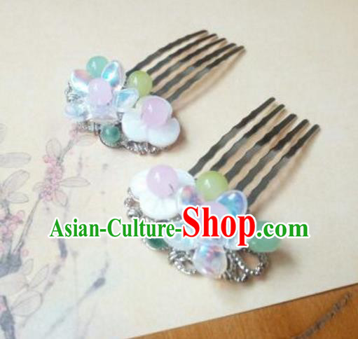 Traditional Chinese Ancient Classical Handmade Hair Accessories Palace Lady Hair Comb, Hanfu Hair Stick Hair Fascinators Hairpins for Women