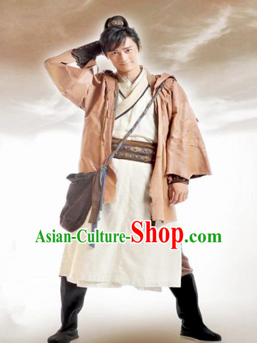 Traditional Chinese Ancient Swordsman Costume, Chinese Young Kawaler Clothing for Men