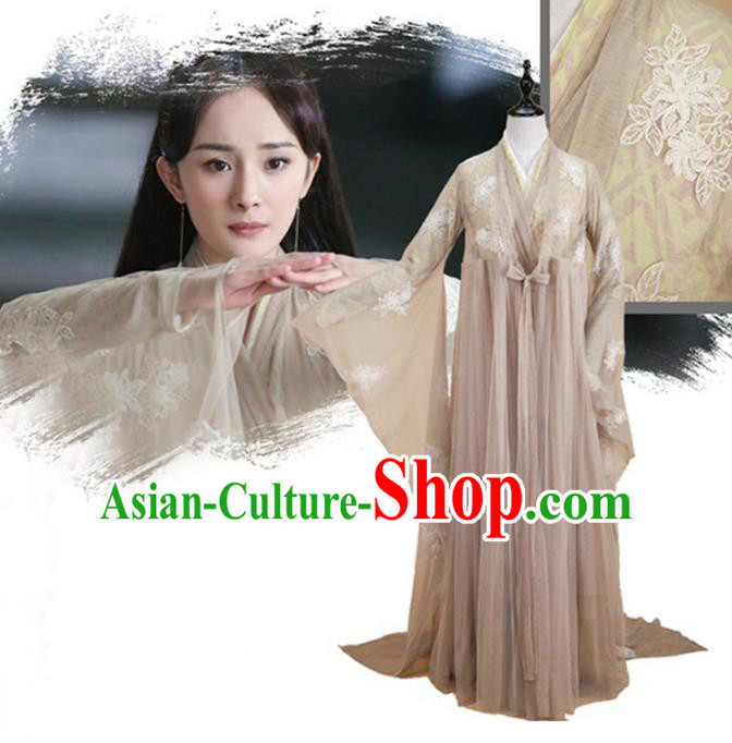 Traditional Ancient Chinese Ten great III of peach blossom Fairy Costume, Elegant Hanfu Clothing Chinese Han Dynasty Imperial Princess Dress Clothing for Women