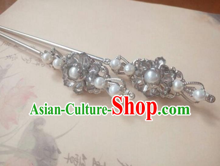 Traditional Handmade Chinese Ancient Classical Palace Lady Hair Accessories Hair Jewellery, Hair Fascinators Pearls Hairpins for Women