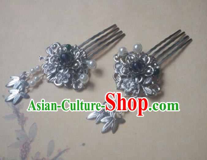 Traditional Handmade Chinese Ancient Classical Palace Lady Hair Accessories Hanfu Hair Comb, Hair Fascinators Hairpins for Women