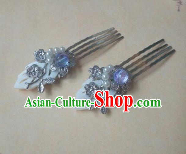 Traditional Handmade Chinese Ancient Classical Hair Accessories Hairpins Shell Hair Comb for Women