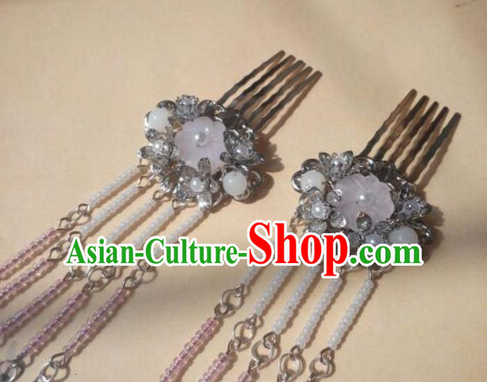 Chinese Ancient Style Hair Jewelry Accessories Xiuhe Suit Hairpins Headwear Headdress Bride Hair Fascinators for Women