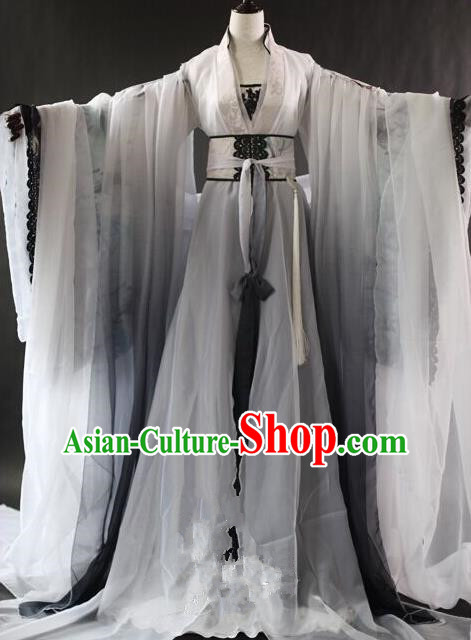 Traditional Ancient Chinese Swordswoman Costume, Elegant Hanfu Clothing Chinese Tang Dynasty Palace Lady Embroidered Clothing for Women