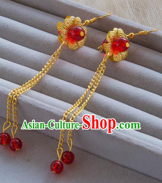 Top Grade Handmade Classical Jewelry Accessories Hanfu Wedding Earrings Bride Eardrop Women