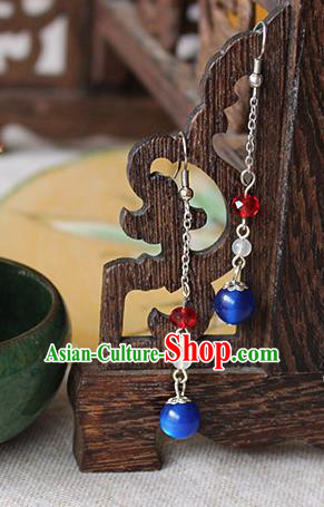 Chinese Handmade Classical Accessories Hanfu Tassel Earrings, China Xiuhe Suit Wedding Eardrop for Women