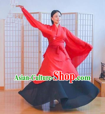 Traditional Chinese Ancient Young Lady Wedding Costume Complete Set, Asian China Han Dynasty Princess Embroidered Red Clothing for Women
