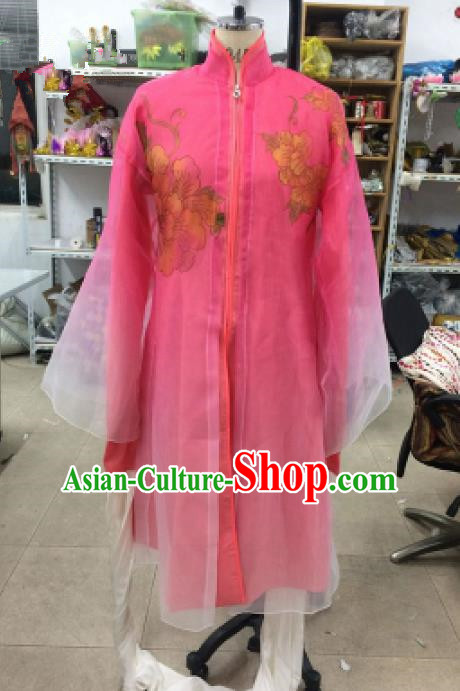 Traditional Chinese Peking Opera Dance Water Sleeve Pink Costume, China Ancient Beijing Opera Hua Tan Fairy Dance Clothing for Women
