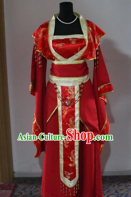 Traditional Ancient Chinese Imperial Consort Costume, Asian Chinese Tang Dynasty Empress Embroidered Clothing for Women