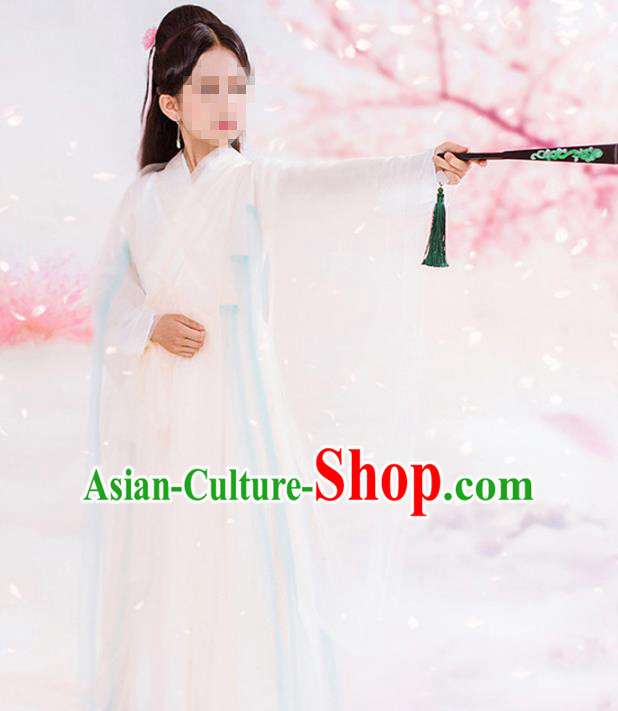 Traditional Chinese Ancient Fairy Costume, China Han Dynasty Palace Lady Hanfu Embroidered Trailing Dress for for Kids
