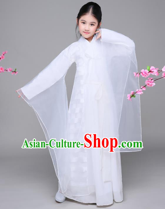 Traditional Chinese Tang Dynasty Fairy Children Costume, China Ancient Princess Hanfu Dress for Kids