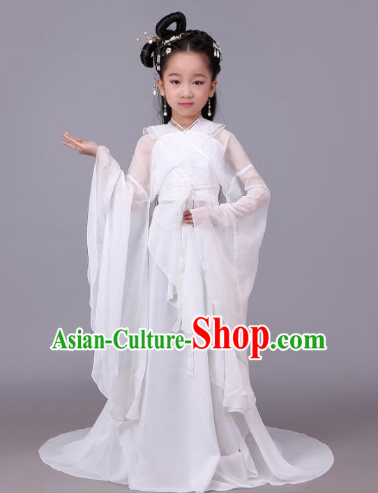 Traditional Chinese Ancient Princess Fairy Costume, China Tang Dynasty Palace Lady Clothing for Kids