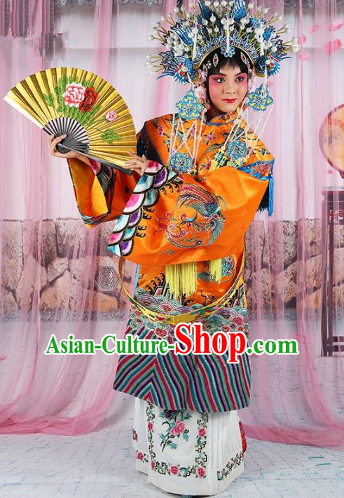 Chinese Beijing Opera Imperial Empress Embroidered Costume, China Peking Opera Actress Embroidery Clothing