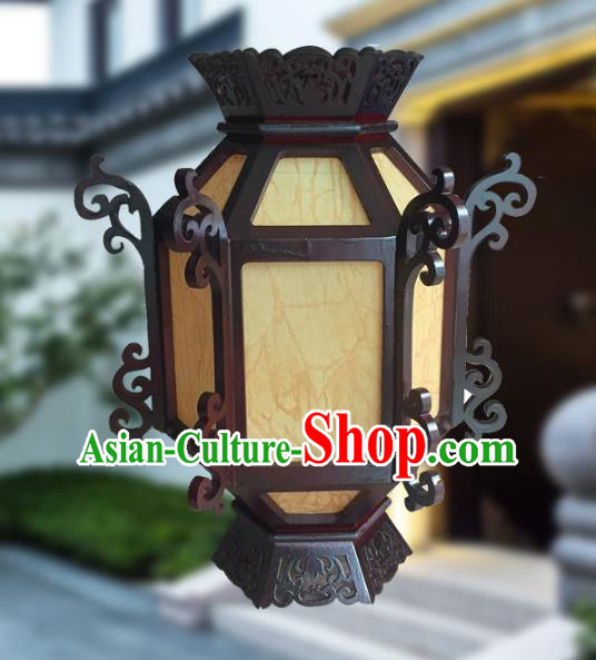Traditional Chinese Handmade Sheepskin Lantern Classical Wood Palace Lantern China Ceiling Palace Lamp