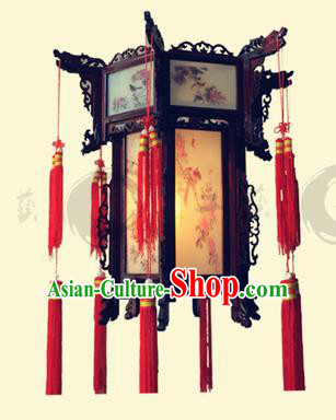 Traditional Chinese Handmade Wood Carving Ceiling Lantern Classical Palace Lantern China Palace Lamp