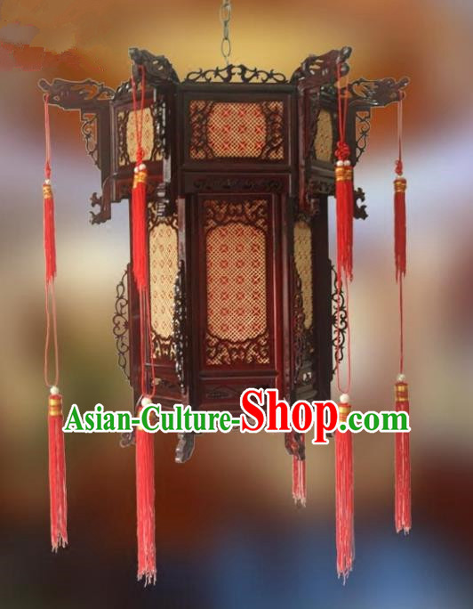 Traditional Chinese Handmade Woodcarving Ceiling Lantern Classical Palace Lantern China Palace Lamp