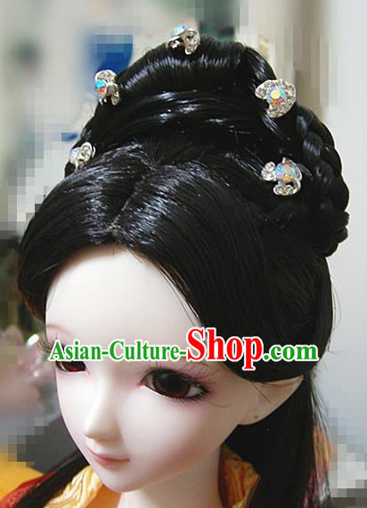 Traditional Handmade Chinese Ancient Princess Hair Accessories Wig for Women