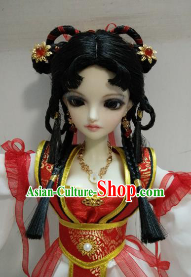 Traditional Handmade Chinese Ancient Tang Dynasty Swordswoman Hair Accessories Hairpins and Wig Sheath for Women