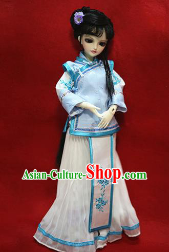 Traditional Ancient Chinese Nobility Lady Costume, Chinese Qing Dynasty Manchu Lady Embroidered Clothing for Women