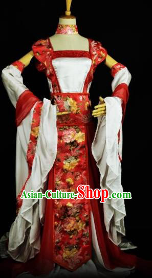 Traditional Chinese Ancient Young Lady Hanfu Costume Han Dynasty Swordswoman Clothing for Women