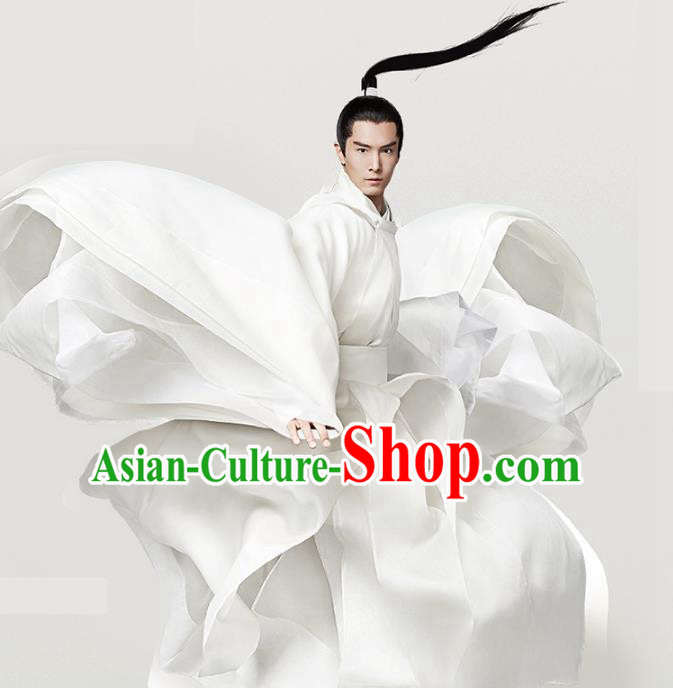 Traditional Chinese Song Dynasty Nobility Childe Costume Ancient Swordsman Clothing for Men