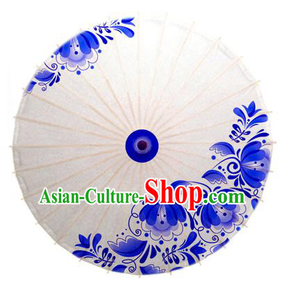 China Traditional Dance Handmade Umbrella Printing Flowers Oil-paper Umbrella Stage Performance Props Umbrellas