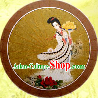Handmade China Traditional Dance Wedding Umbrella Printing Flower Fairy Oil-paper Umbrella Stage Performance Props Umbrellas