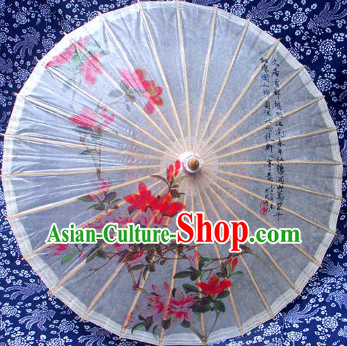Handmade China Traditional Dance Wedding Umbrella Printing Flowers Oil-paper Umbrella Stage Performance Props Umbrellas
