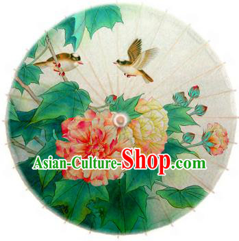 Handmade China Traditional Folk Dance Umbrella Stage Performance Props Umbrellas Painting Malus Spectabilis Oil-paper Umbrella