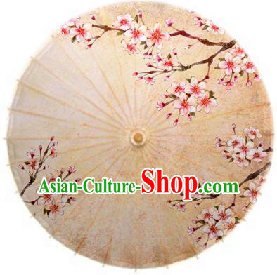 China Traditional Folk Dance Paper Umbrella Hand Painting Peach Blossom Oil-paper Umbrella Stage Performance Props Umbrellas