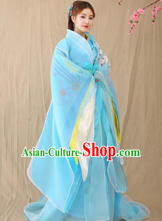 Traditional Chinese Ancient Palace Lady Fairy Costume, China Han Dynasty Imperial Consort Hanfu Clothing for Women