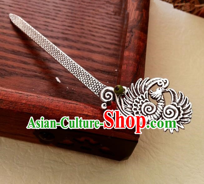 Traditional Chinese Handmade Classical Hair Accessories Ancient Hanfu Phoenix Hairpins for Women